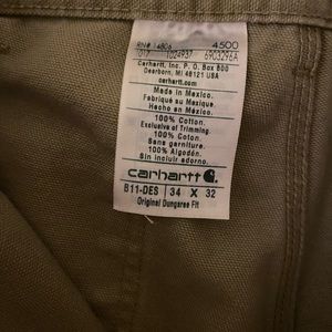 Carhartt 34x32 original fit work pants